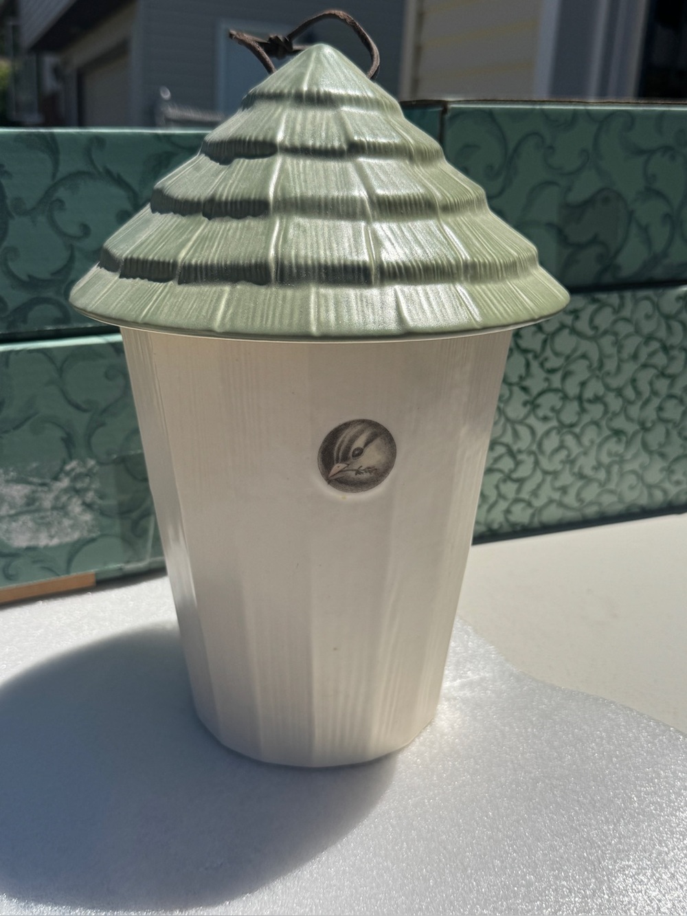 Pfaltzgraff Naturewood Collection Birdhouse Cookie Jar. Brand New